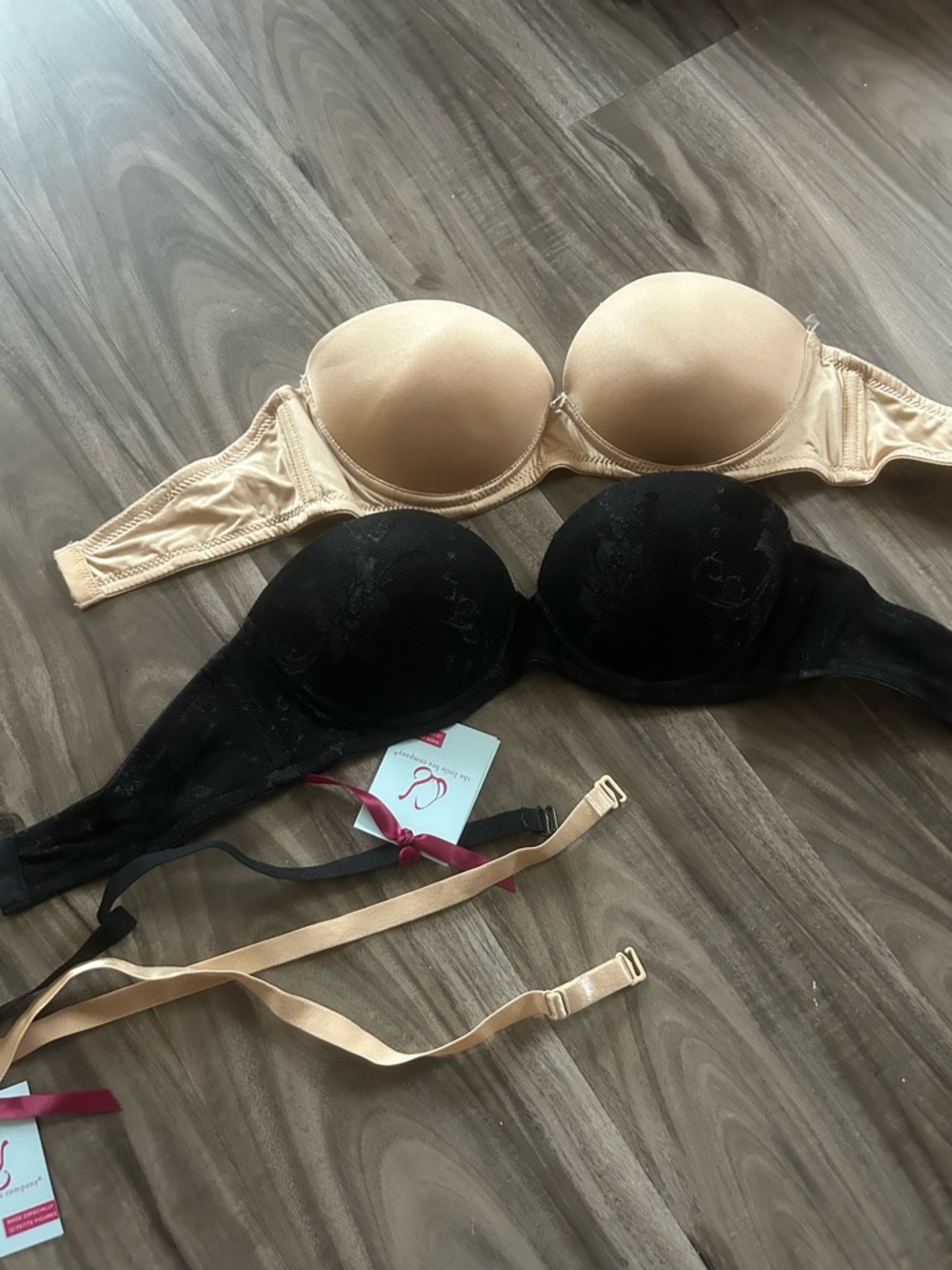 Convertible Strapless Bra Duo — Black & Nude